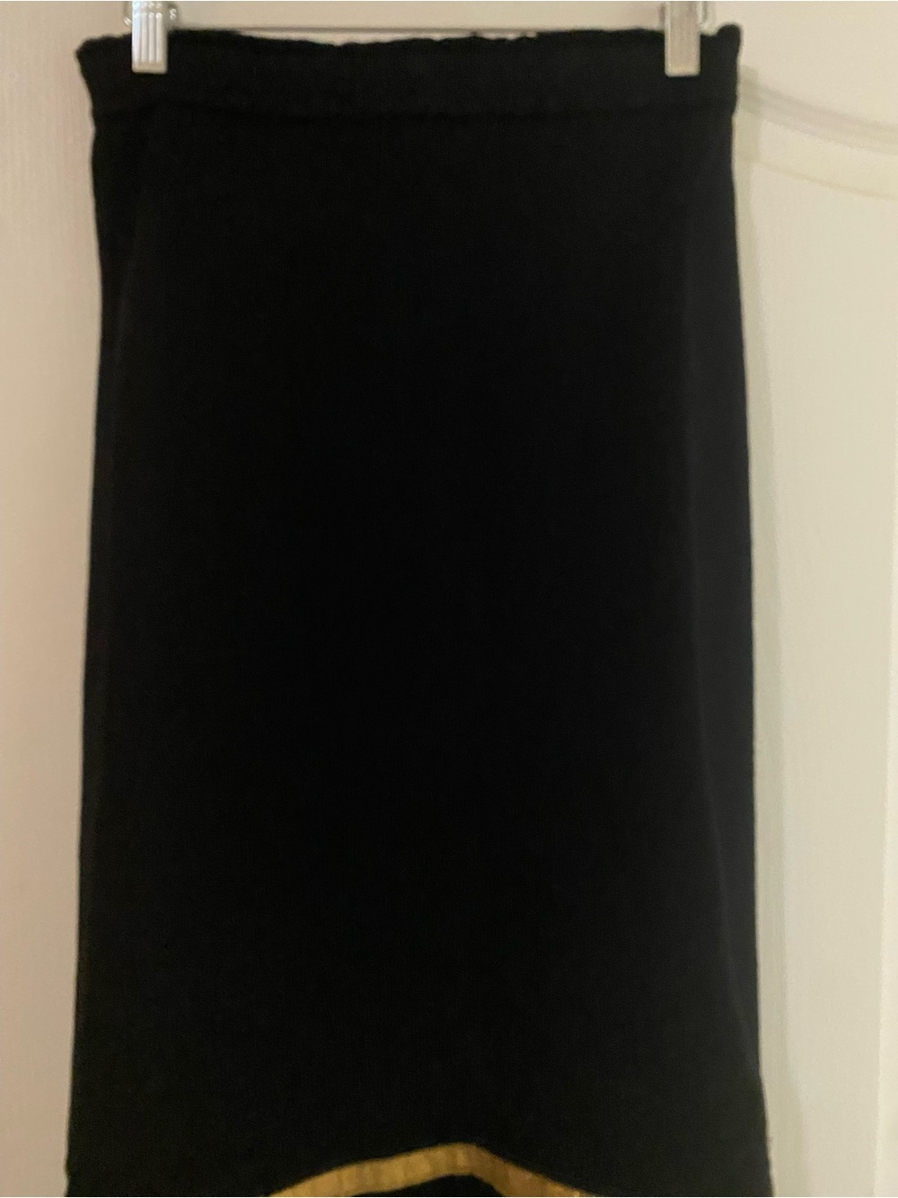 VTG St. John Sport by Marie Gray Knit Black Old Money Hold Trim Midi Skirt S - Picture 14 of 14